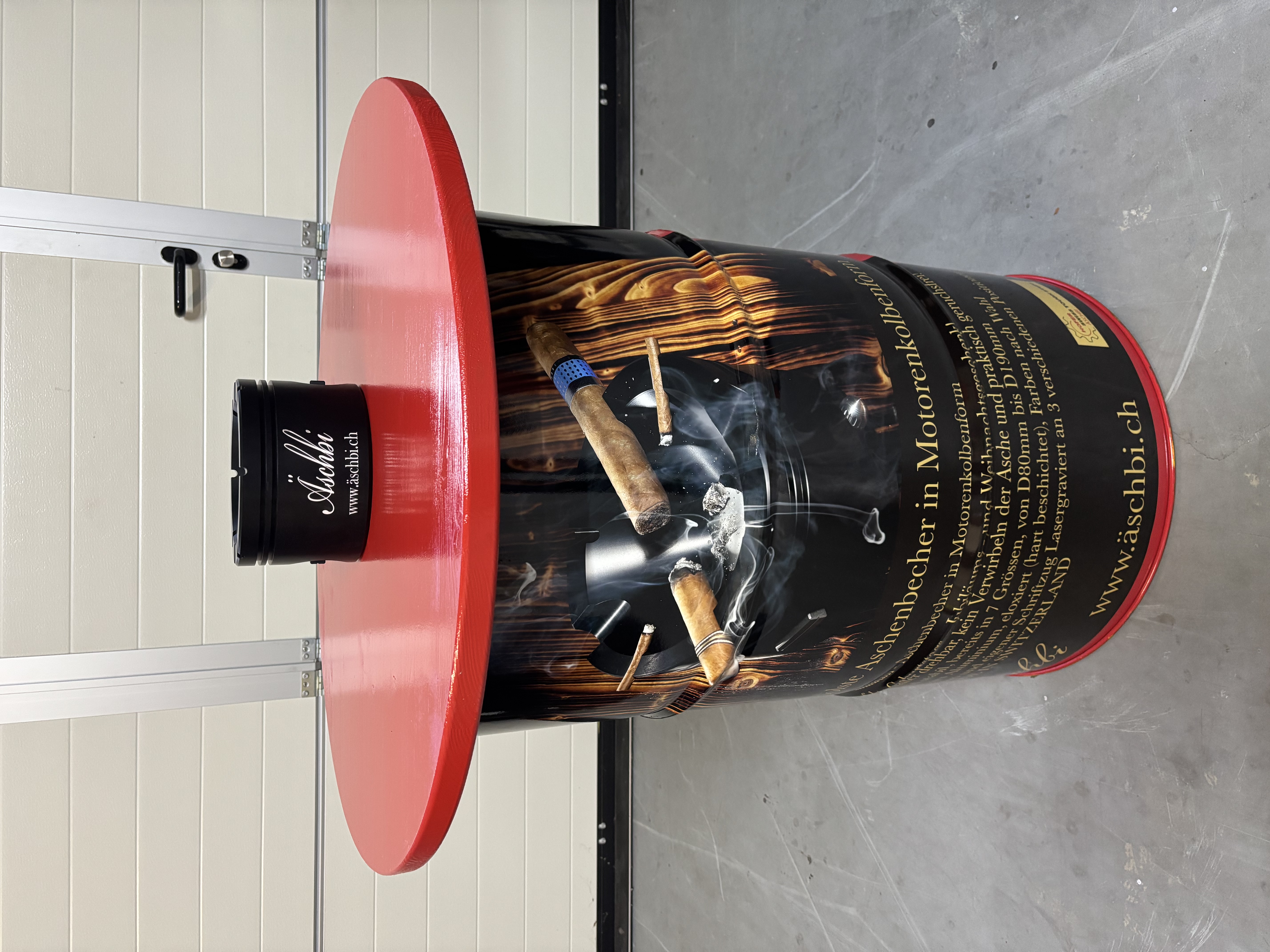 Set Aschenbecher D190 mit Bartisch Platte gross